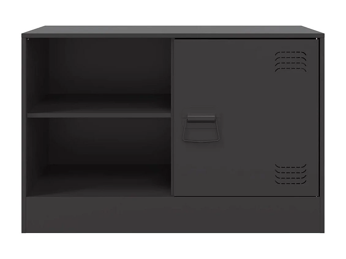 Meubles TV 2 pièces noir 67x39x44 cm acier