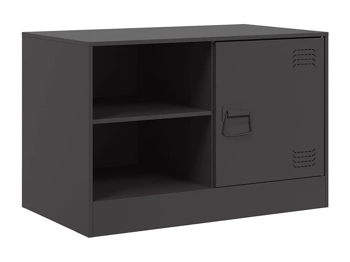 Meubles TV 2 pièces noir 67x39x44 cm acier