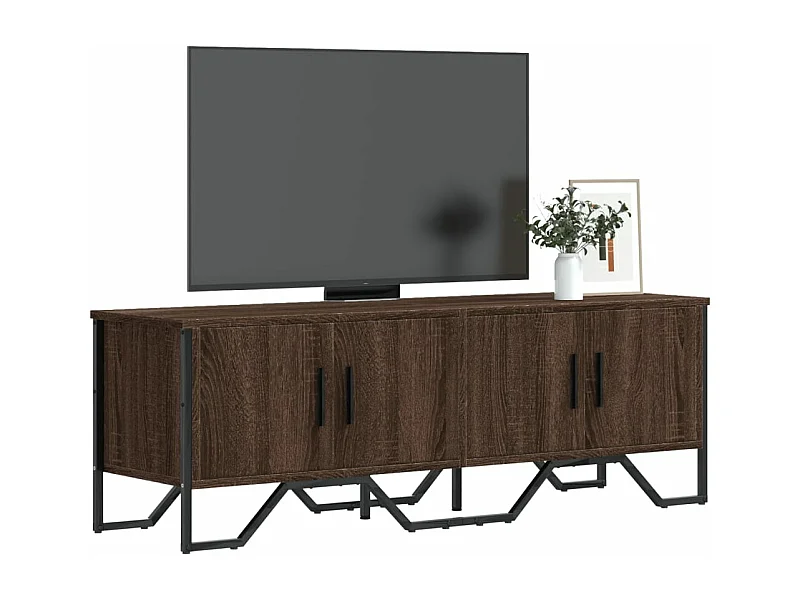 Meuble TV chêne marron 122x34x41 cm bois d'ingénierie