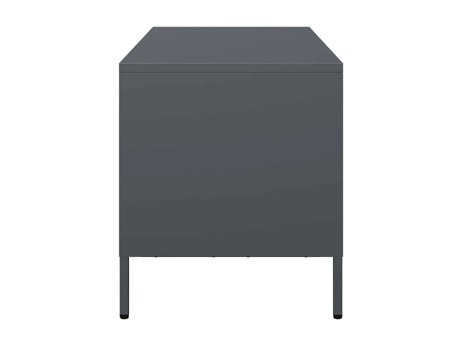 Meuble TV anthracite 101,5x39x43,5 cm acier laminé à froid