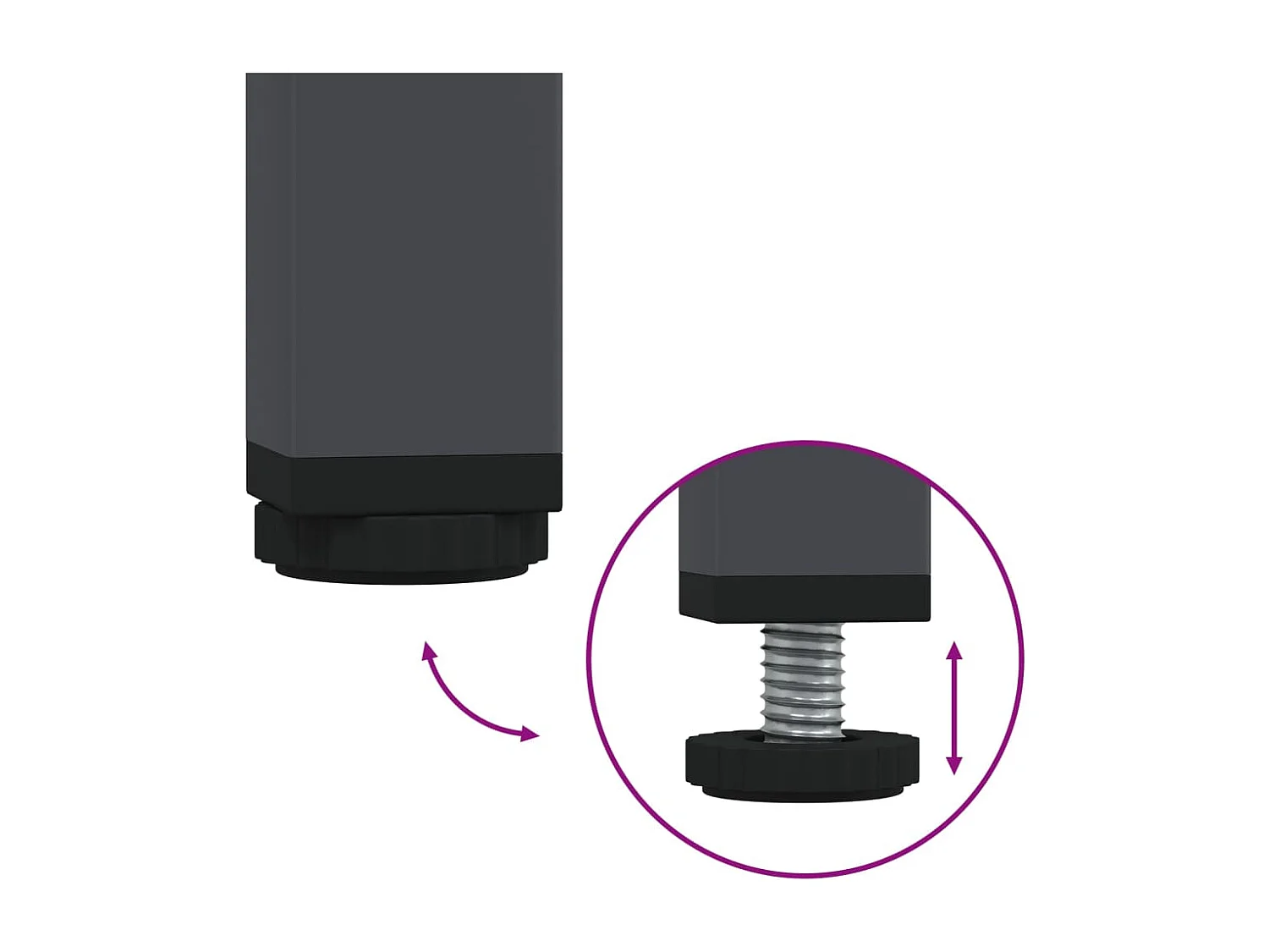 Meuble TV anthracite 101,5x39x43,5 cm acier laminé à froid