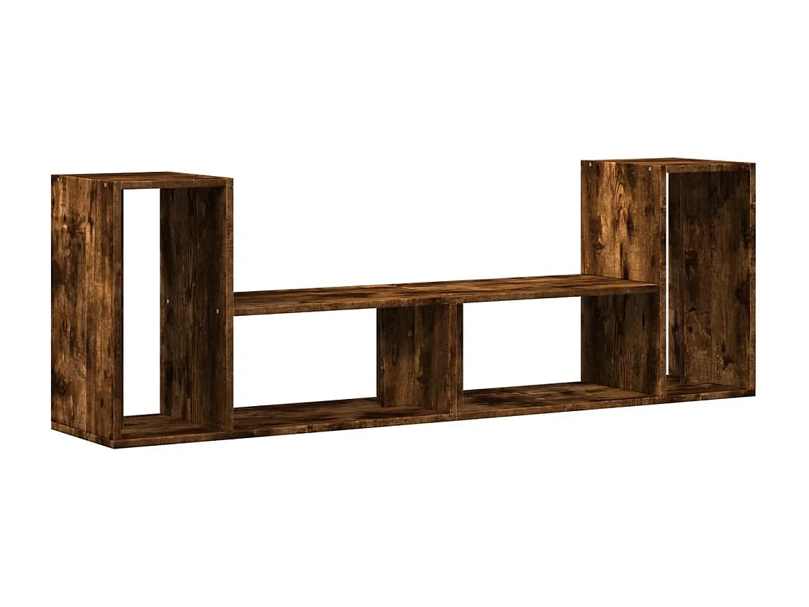Meubles TV 2 pièces chêne fumé 75x30x50 cm bois d'ingénierie