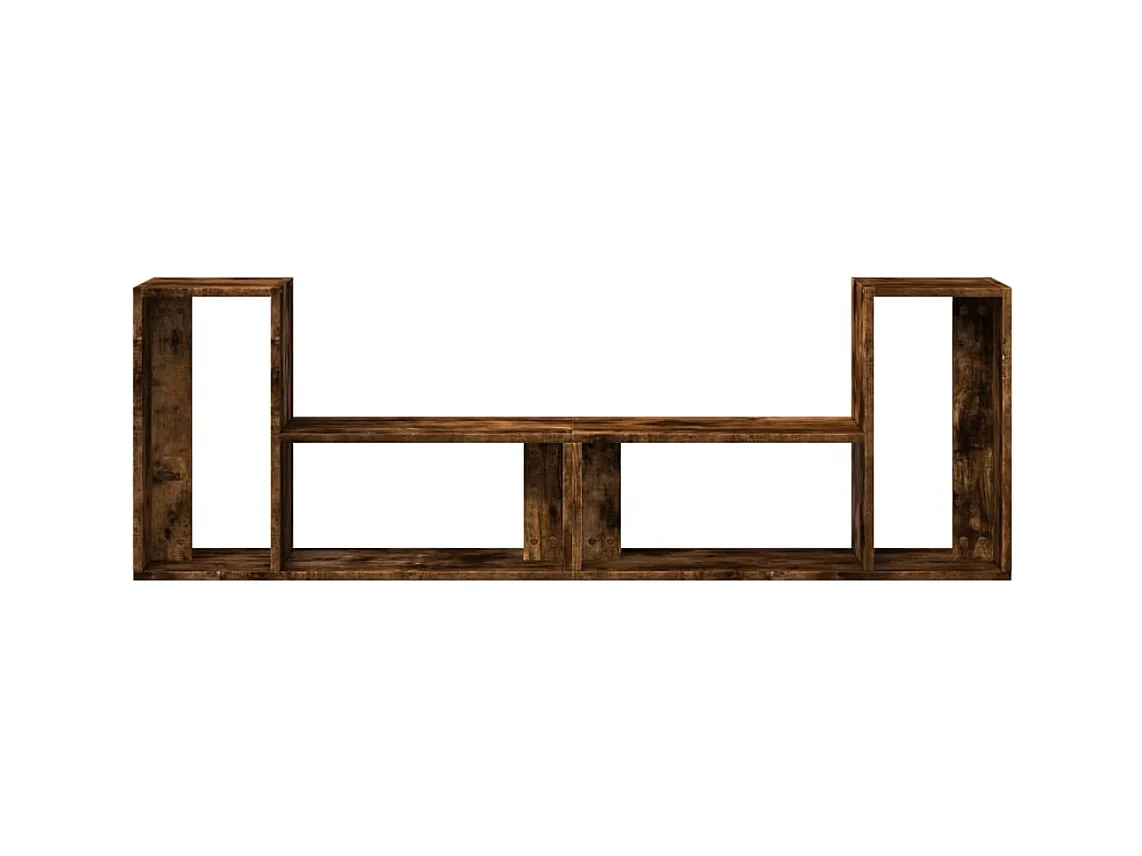 Meubles TV 2 pièces chêne fumé 75x30x50 cm bois d'ingénierie