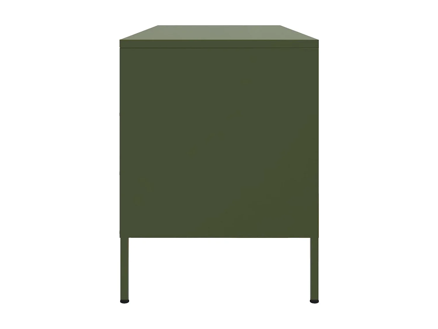 Meuble TV vert olive 100,5x39x50,5 cm acier