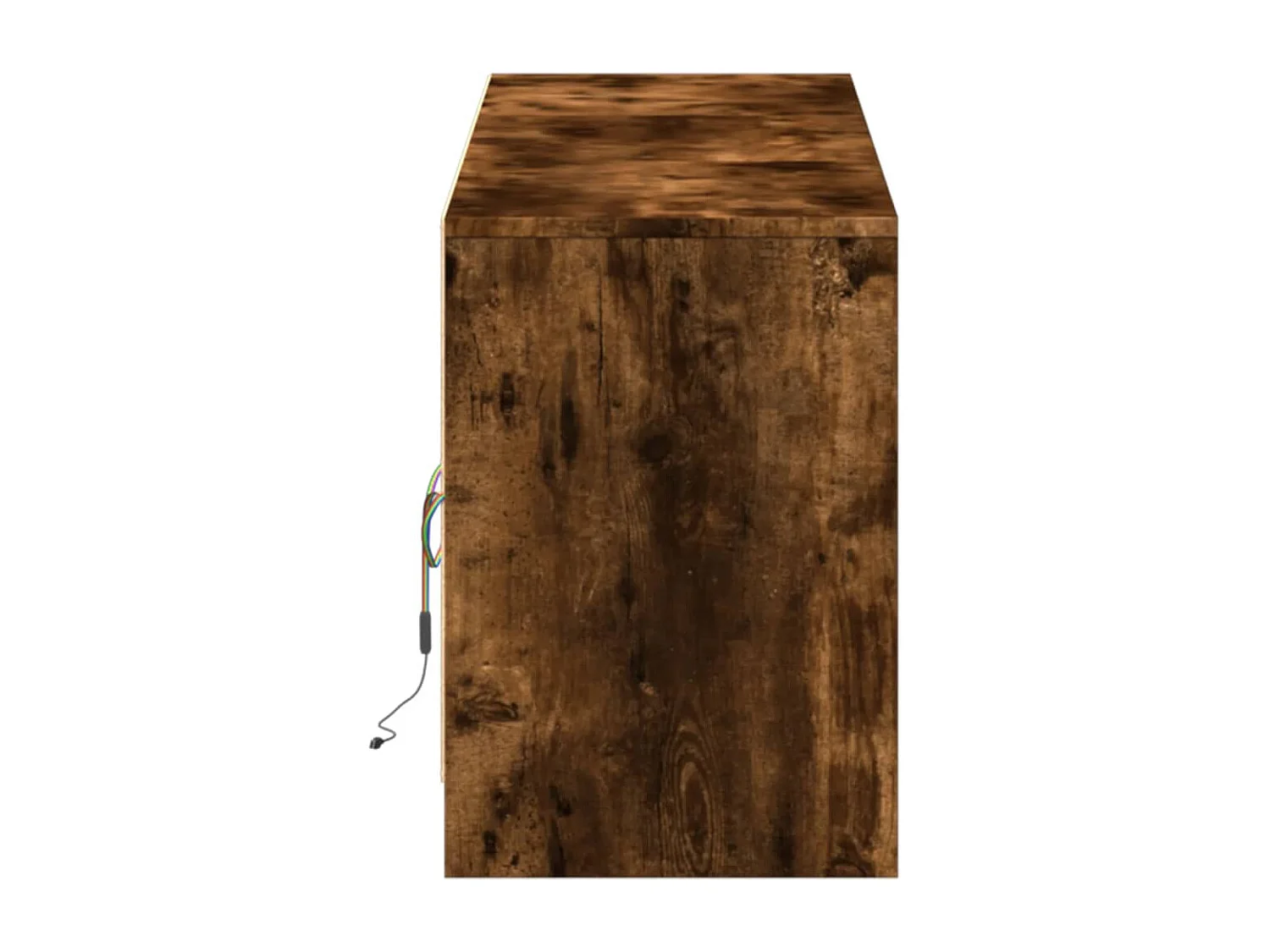 Tv-meubel met LED 180x34x50 cm bewerkt hout gerookt eikenkleur