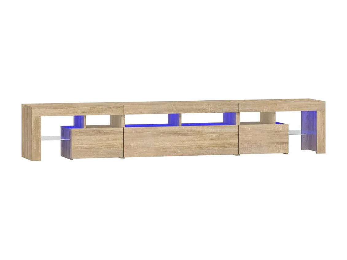 Tv-meubel met LED-verlichting 230x36,5x40cm sonoma eikenkleurig