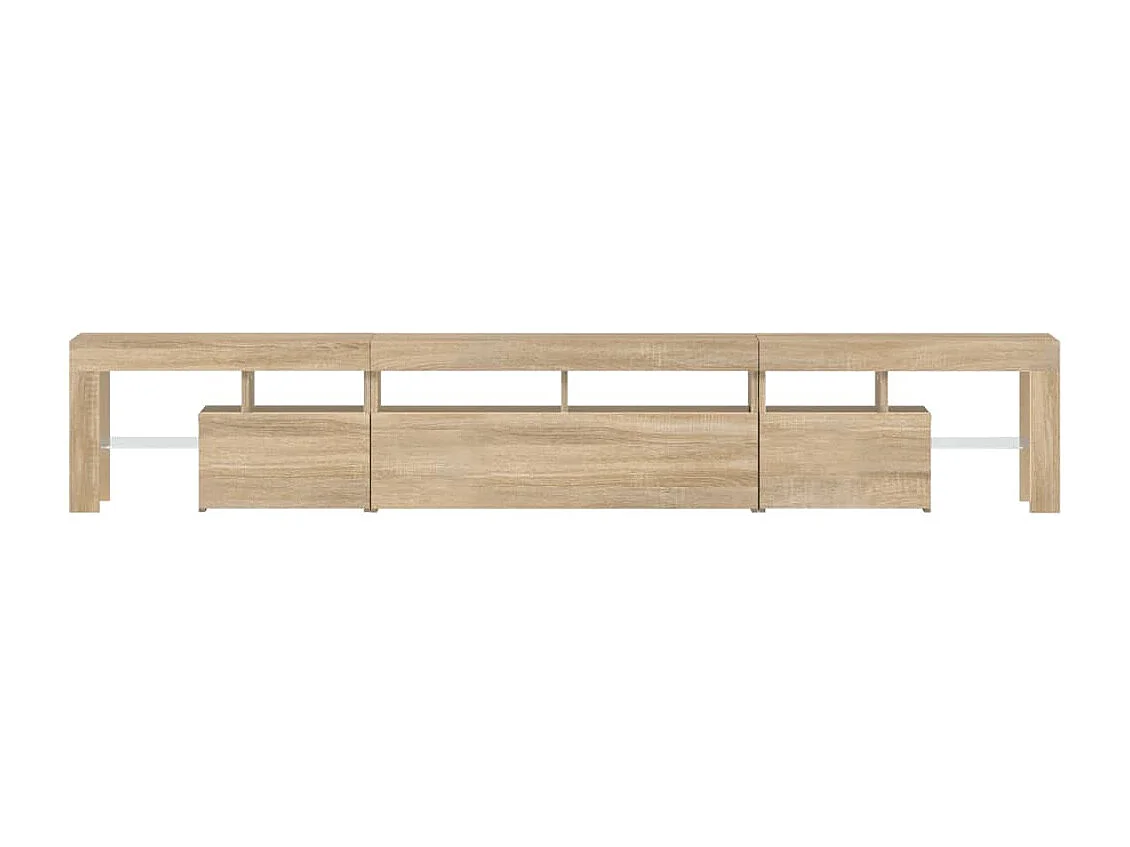 Meuble TV avec lumières LED Chêne sonoma 230x36,5x40 cm