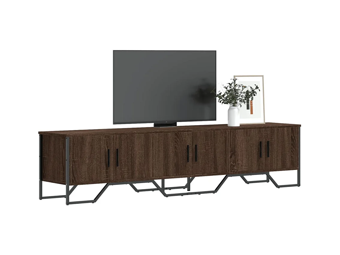 Meuble TV chêne marron 180x34x41 cm bois d'ingénierie