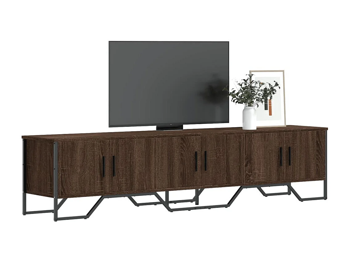 Meuble TV chêne marron 180x34x41 cm bois d'ingénierie