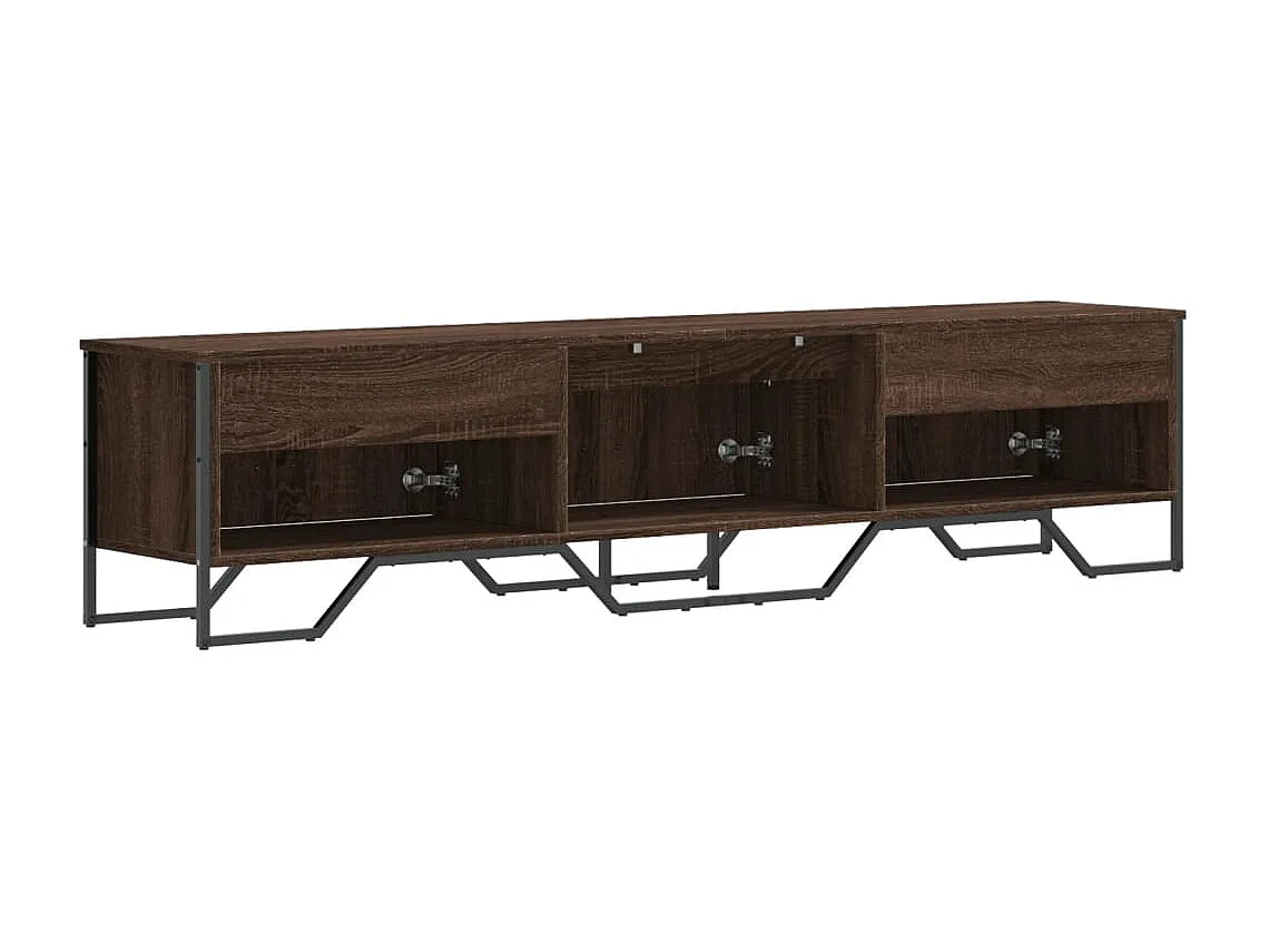 Meuble TV chêne marron 180x34x41 cm bois d'ingénierie