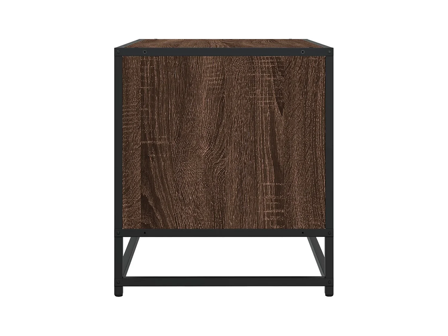 Meuble TV chêne marron 91x40x46 cm bois d'ingénierie et métal