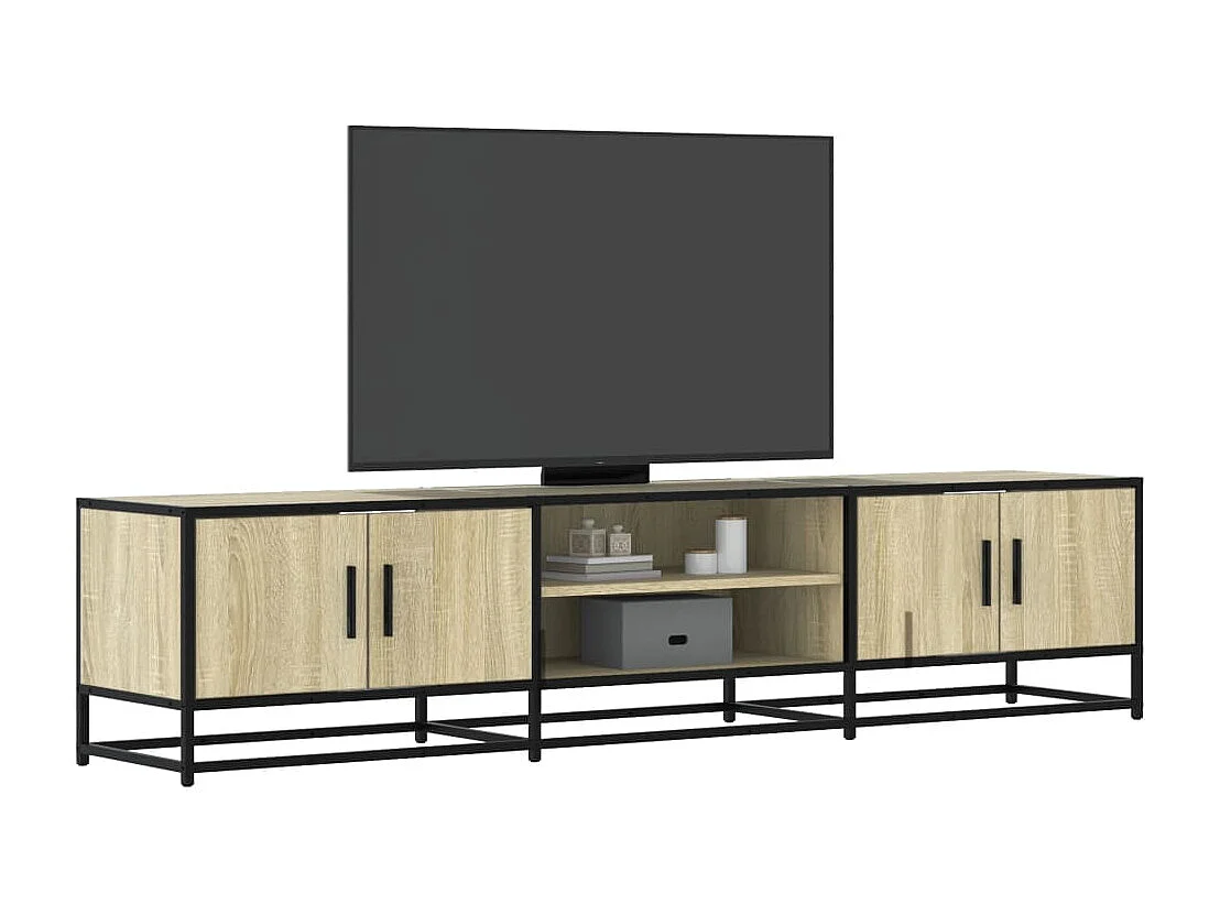 Meuble TV chêne sonoma 180x35x41 cm bois d'ingénierie