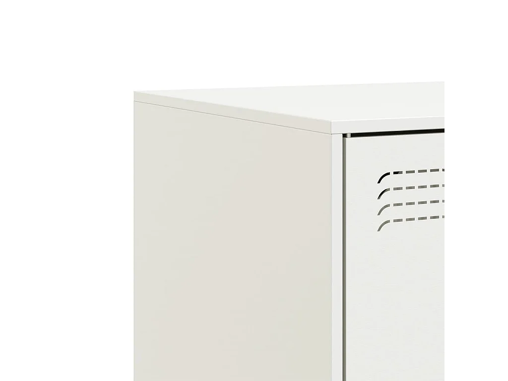 Meuble TV blanc 67x39x44 cm acier