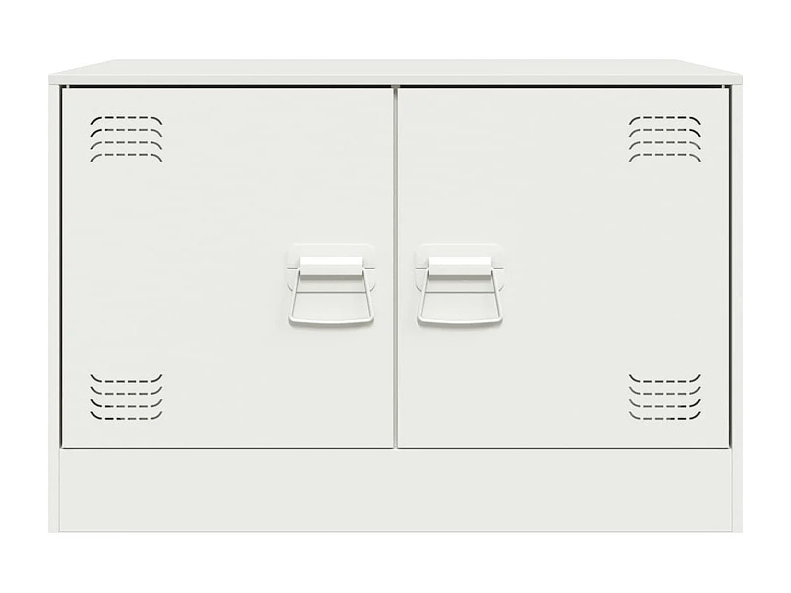 Meuble TV blanc 67x39x44 cm acier