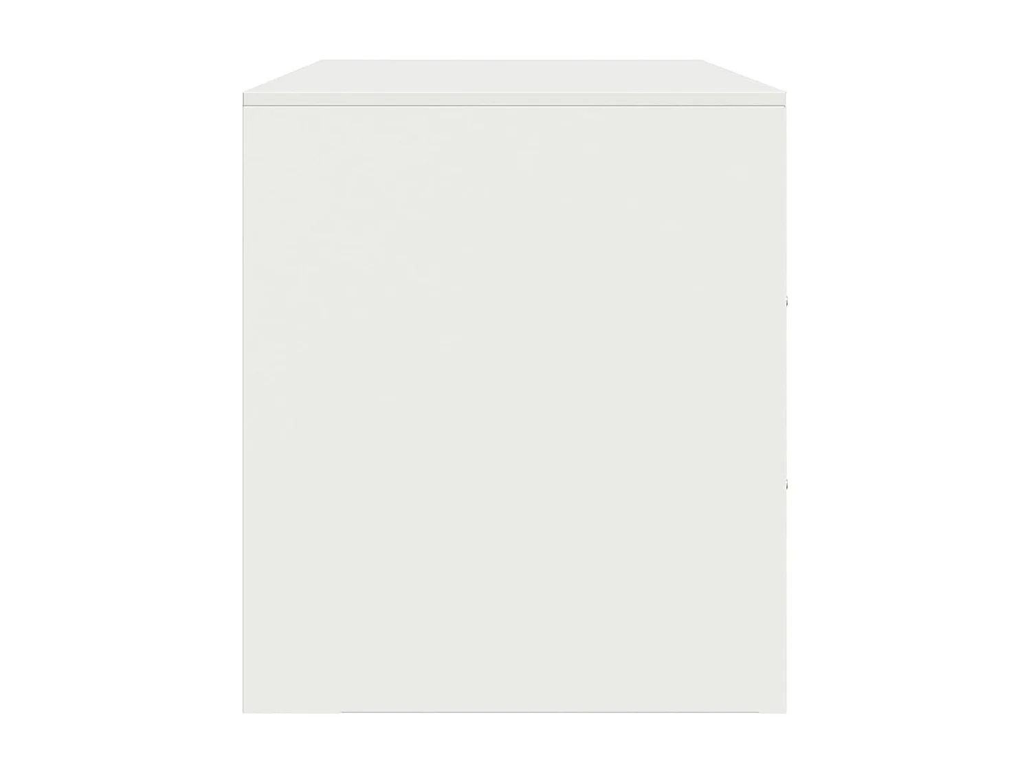 Meuble TV blanc 67x39x44 cm acier