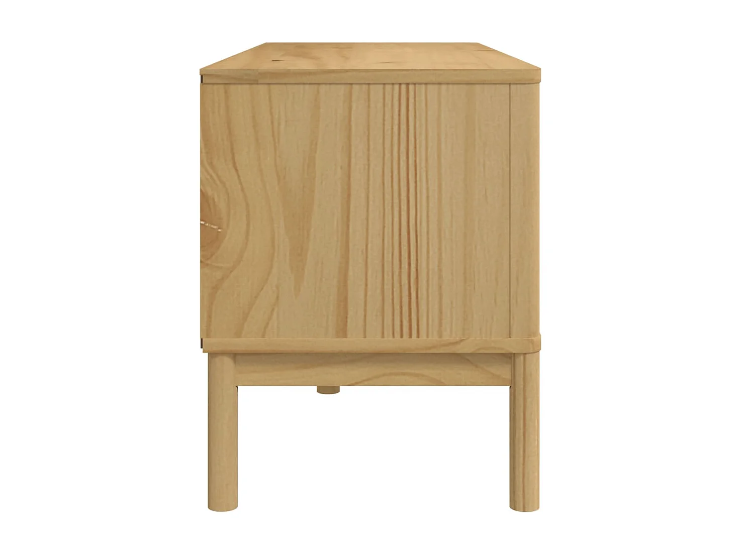 Meuble TV FLORO cire marron 114x43x55 cm bois massif de pin