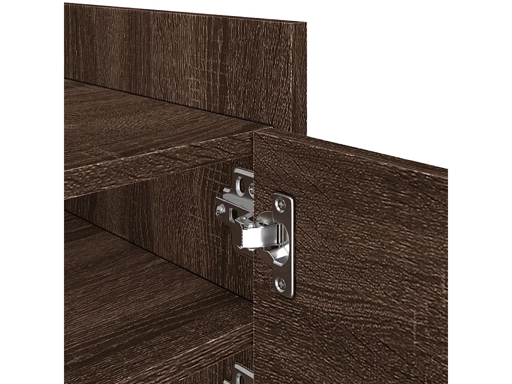 Meuble TV chêne marron 80x35x40 cm bois d'ingénierie