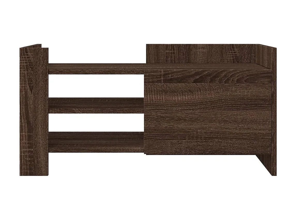Meuble TV chêne marron 80x35x40 cm bois d'ingénierie