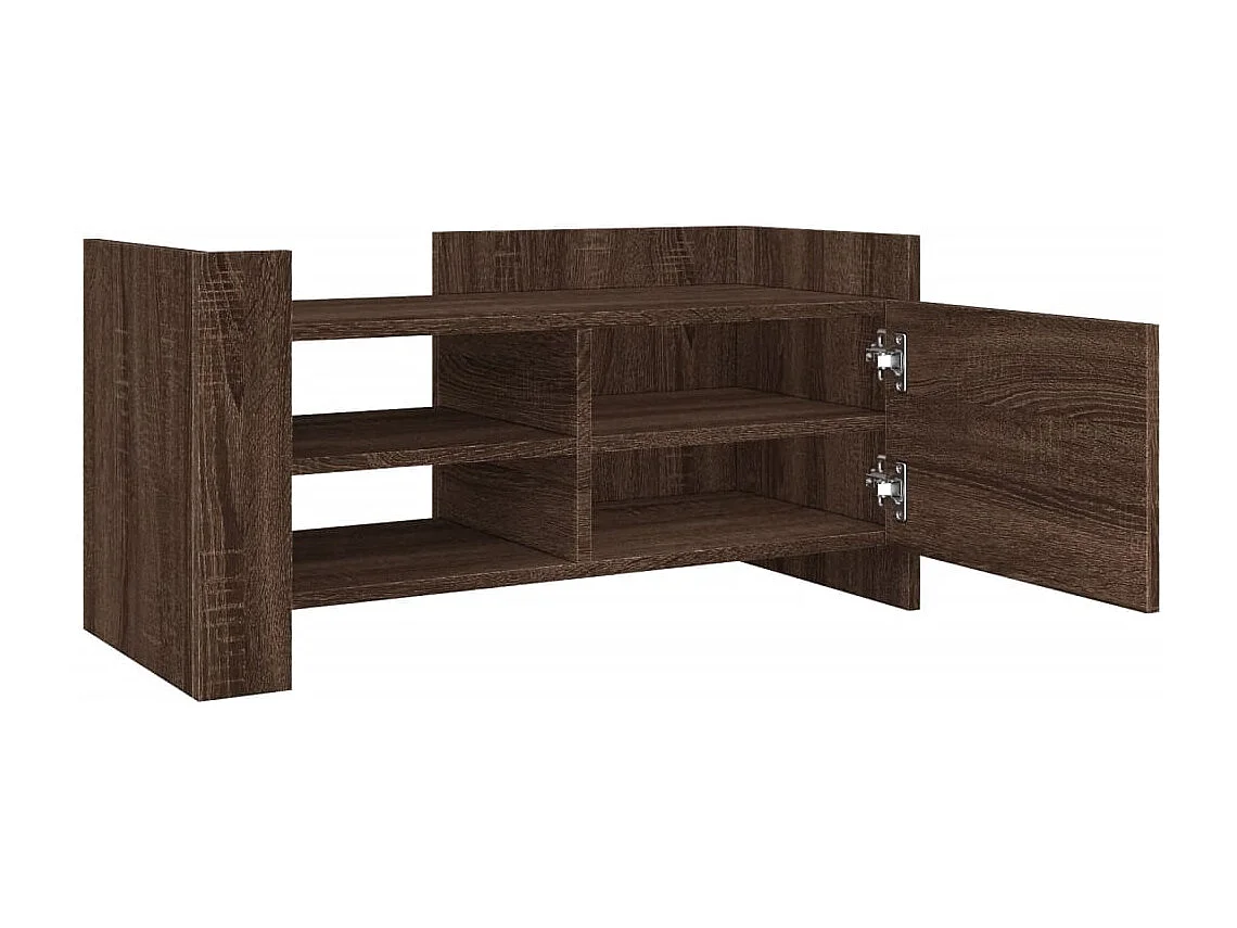 Meuble TV chêne marron 80x35x40 cm bois d'ingénierie