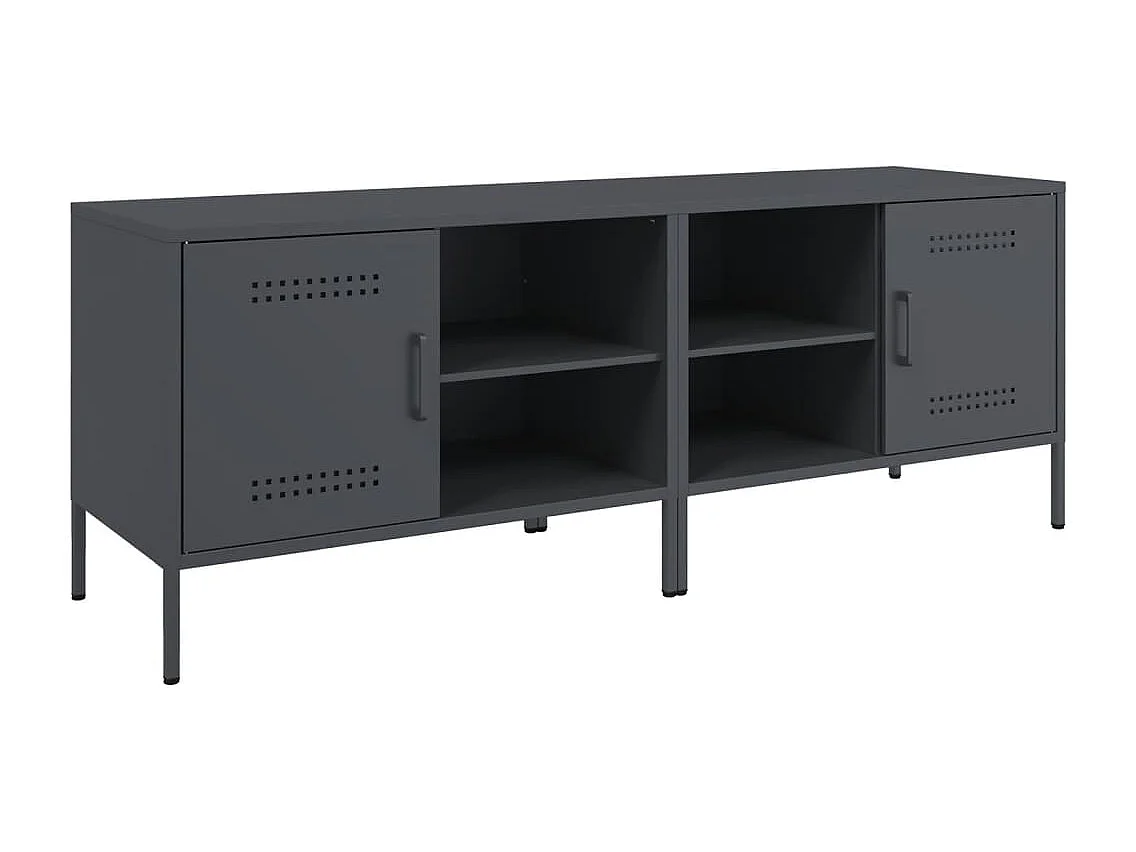 Meubles TV 2 pièces anthracite 68x39x50,5 cm acier