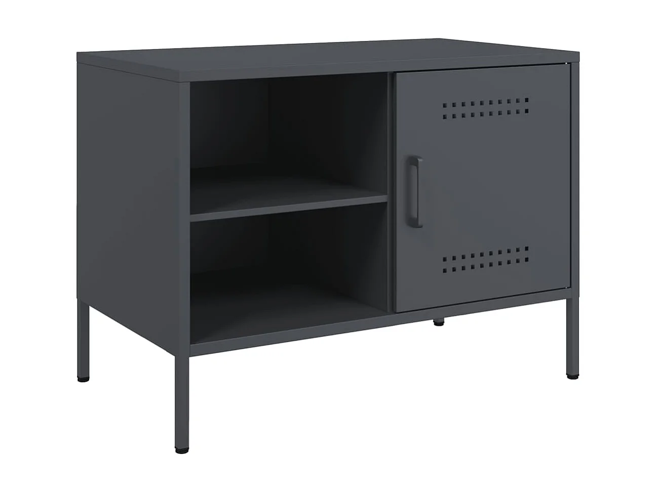 Meubles TV 2 pièces anthracite 68x39x50,5 cm acier