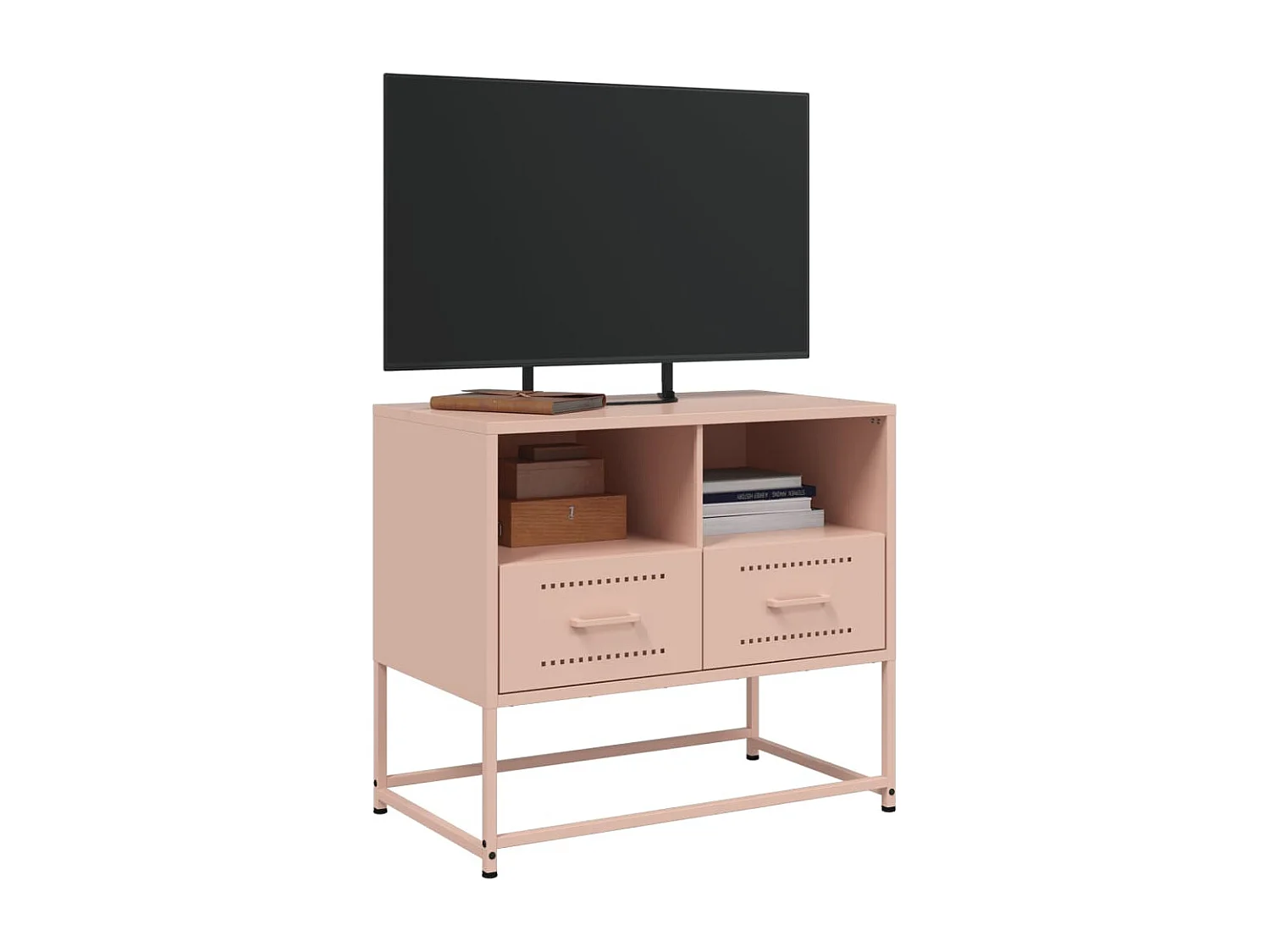 Meuble TV rose 68x39x60,5 cm acier