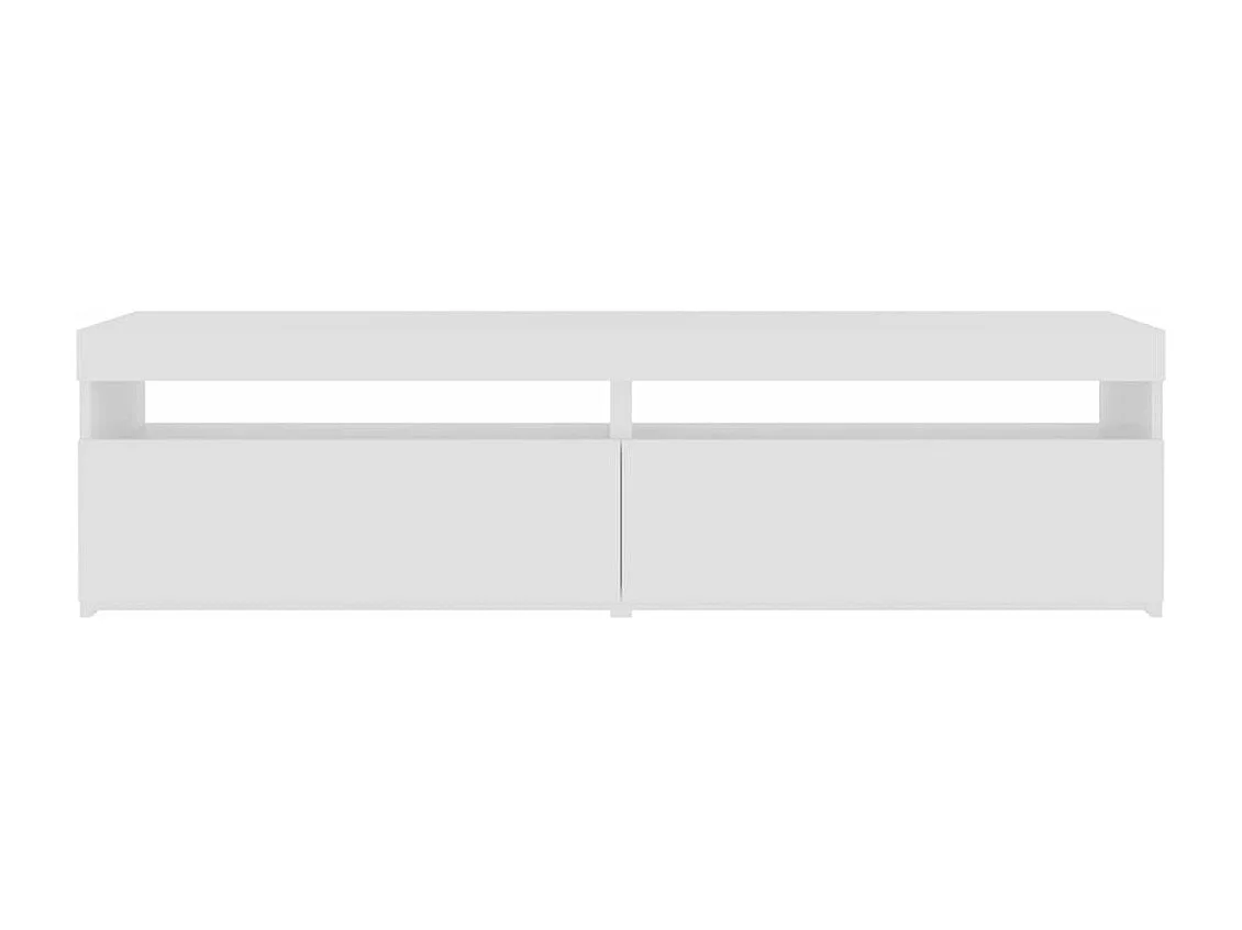 Meubles TV 2 pièces avec lumières LED Blanc brillant 75x35x40 cm