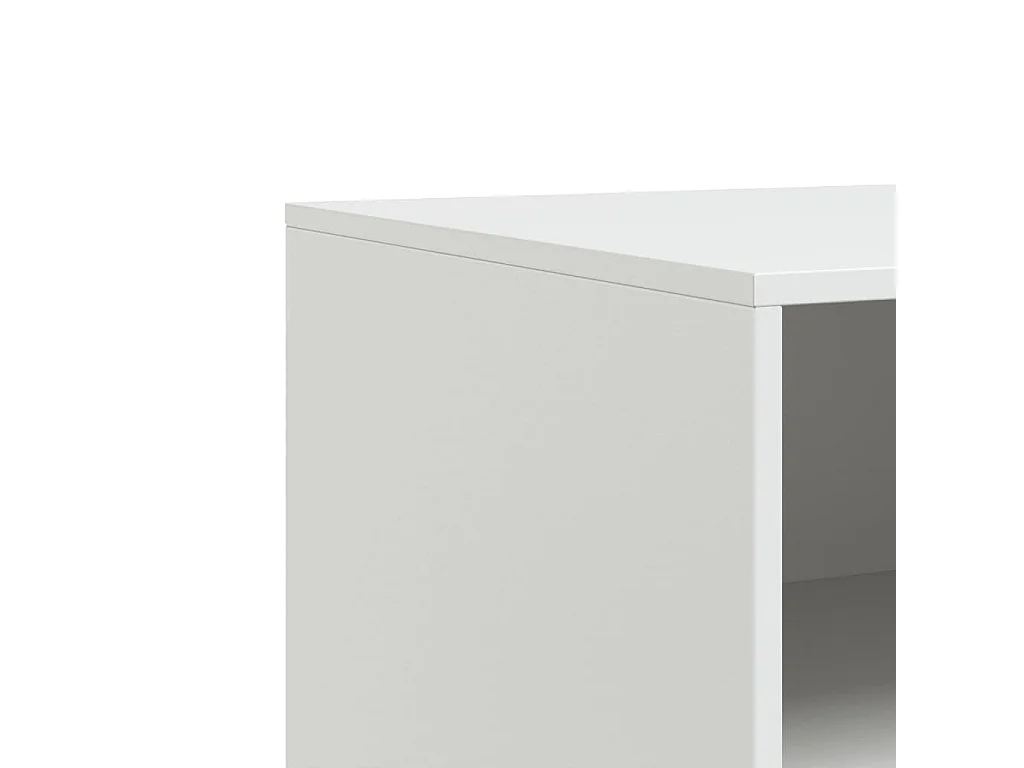 Meubles TV 2 pièces blanc 67x39x44 cm acier
