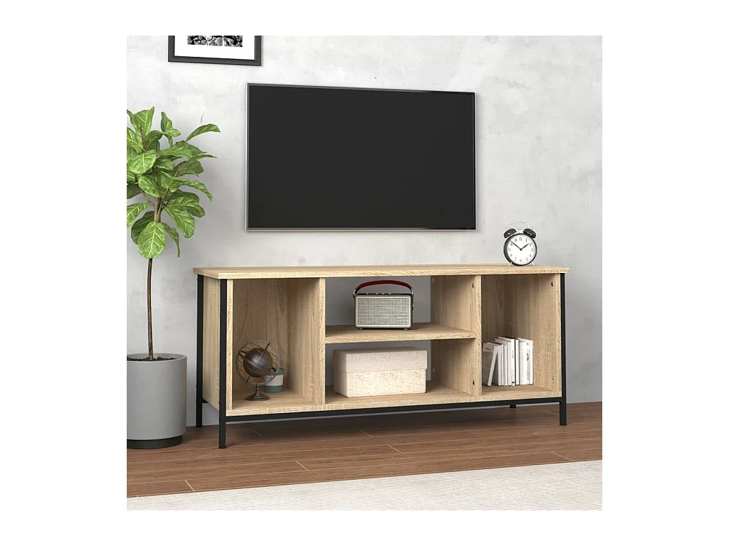 Meuble TV chêne sonoma 102x35x45 cm bois d'ingénierie
