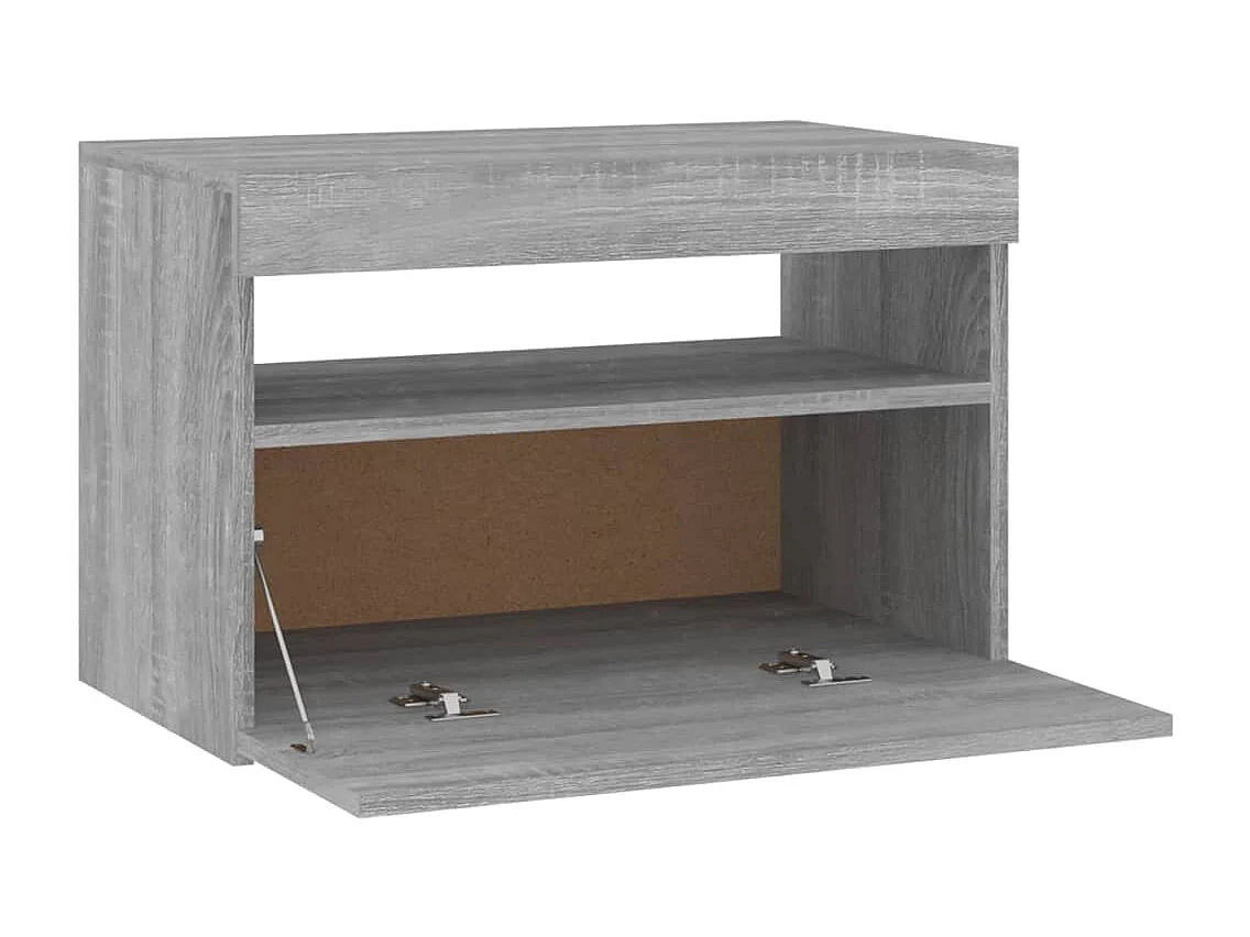Meuble TV avec lumières LED Sonoma gris 60x35x40 cm
