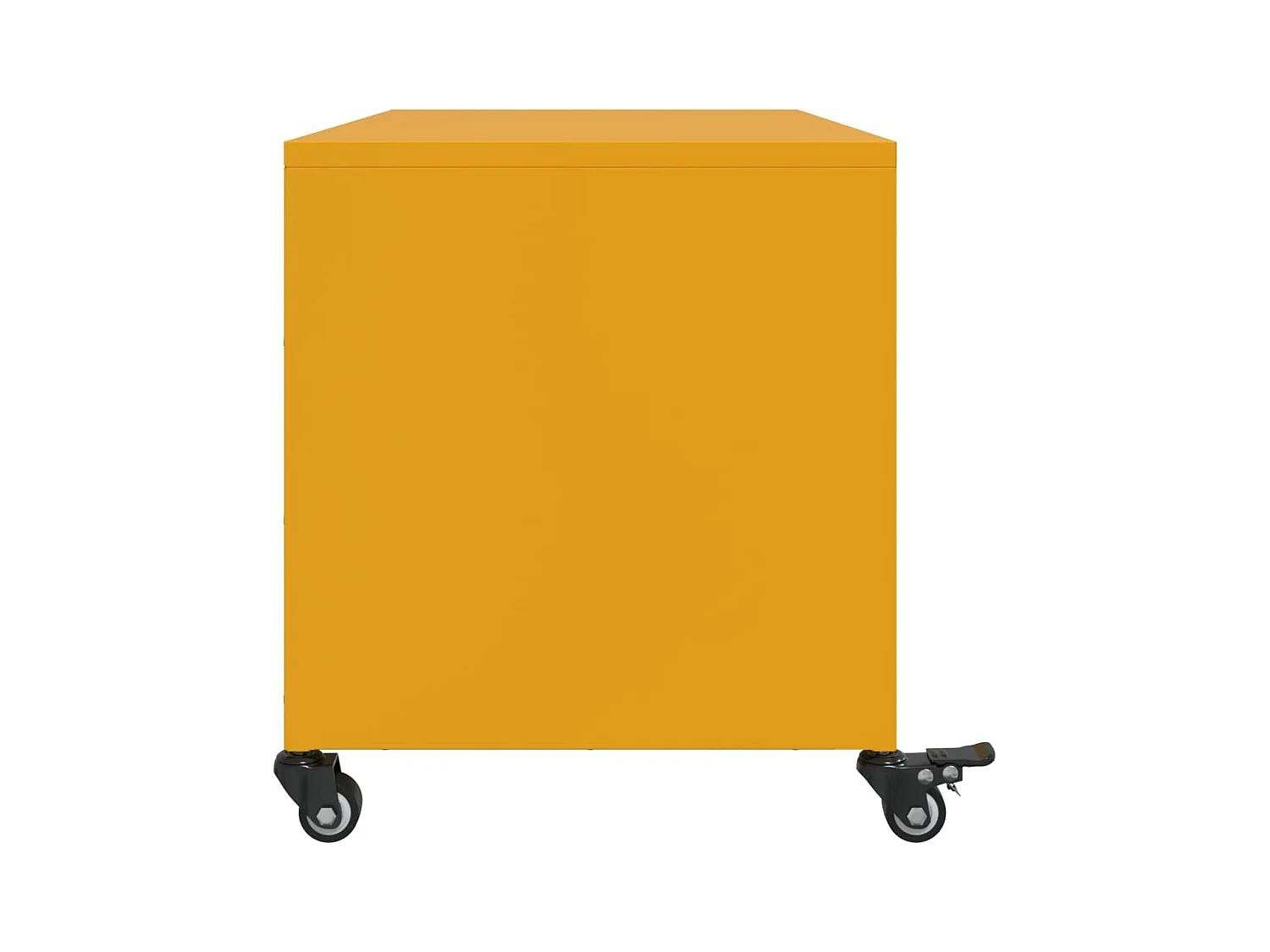 Meuble TV jaune moutarde 68x39x43,5 cm acier laminé à froid