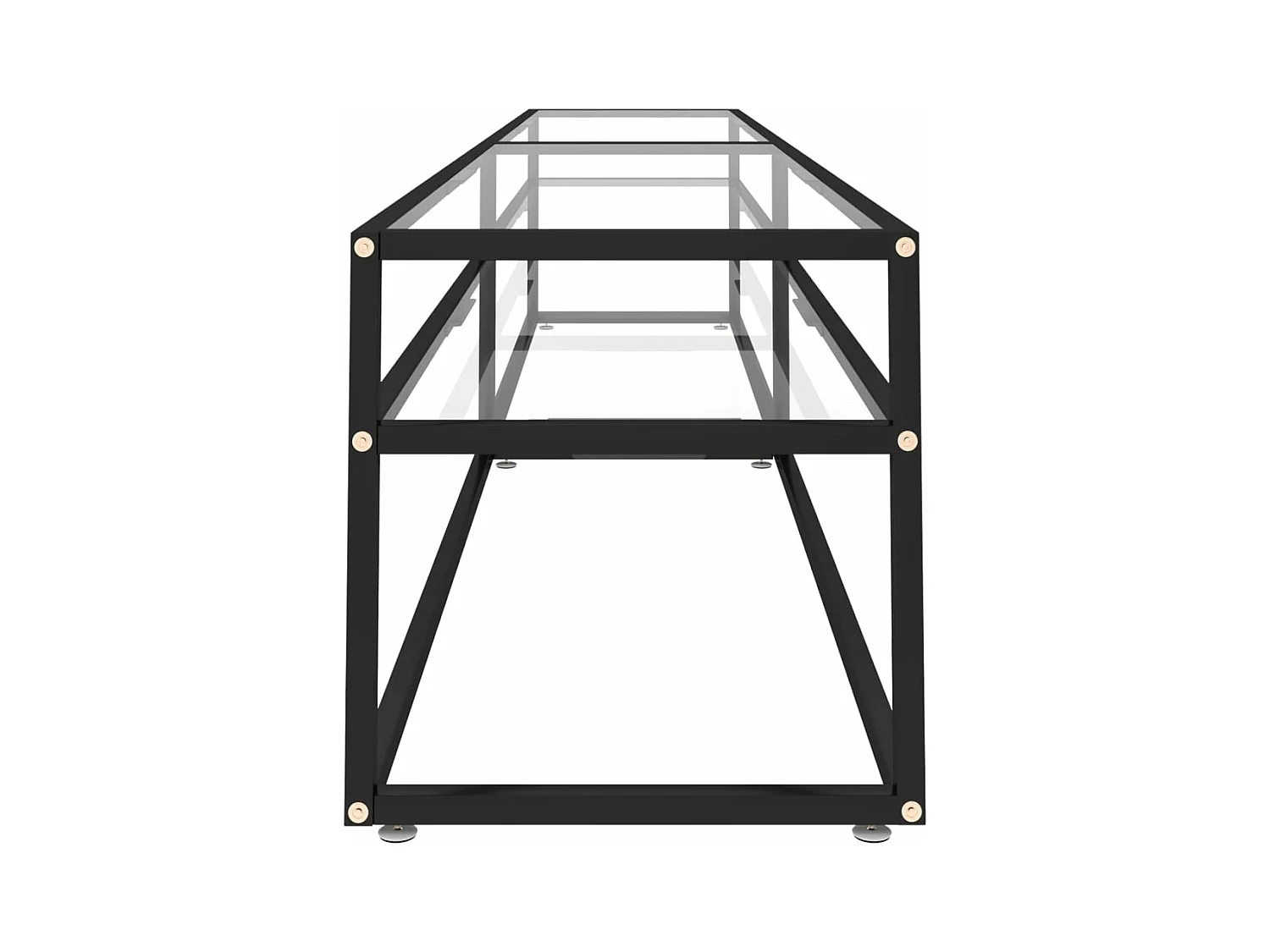 Meuble TV Transparent 220x40x40,5 cm Verre trempé