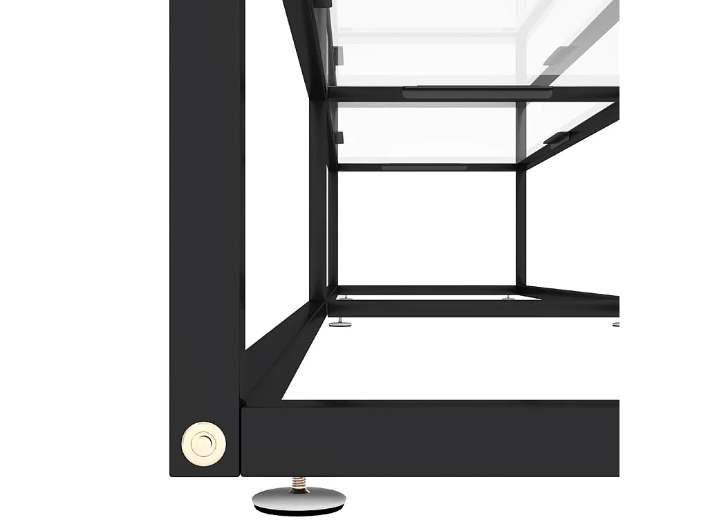 Meuble TV Transparent 220x40x40,5 cm Verre trempé