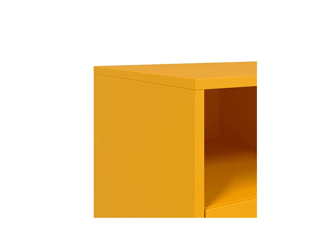 Meuble TV jaune moutarde 68x39x60,5 cm acier