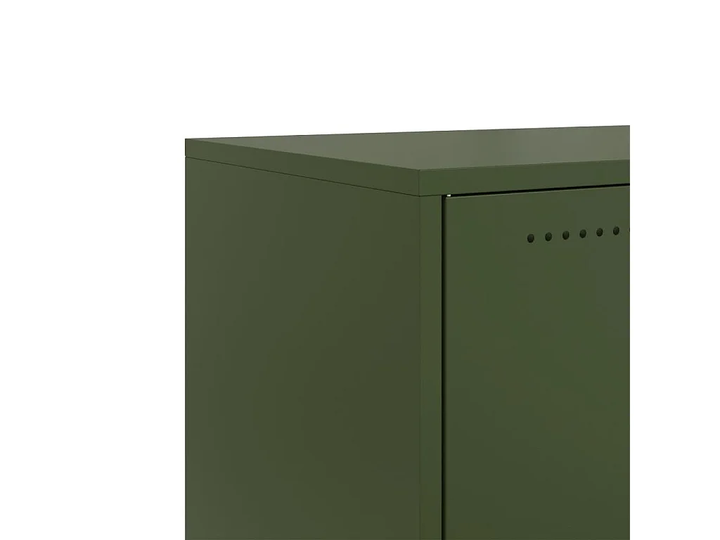 Tv-meubel 68x39x43,5 cm staal olijfgroen