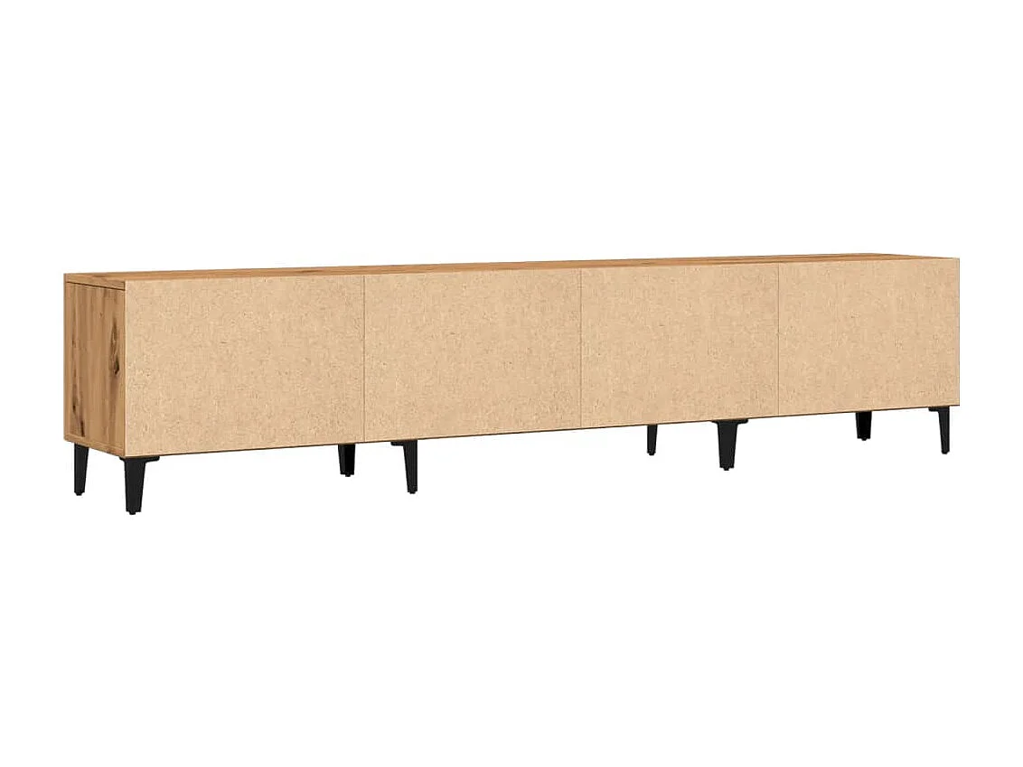 Meuble TV chêne artisanal 180x31,5x40 cm bois d'ingénierie