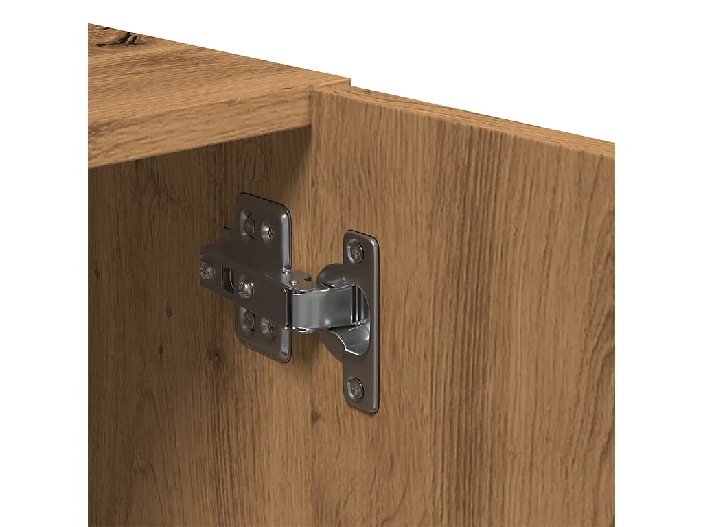 Meuble TV chêne artisanal 180x31,5x40 cm bois d'ingénierie