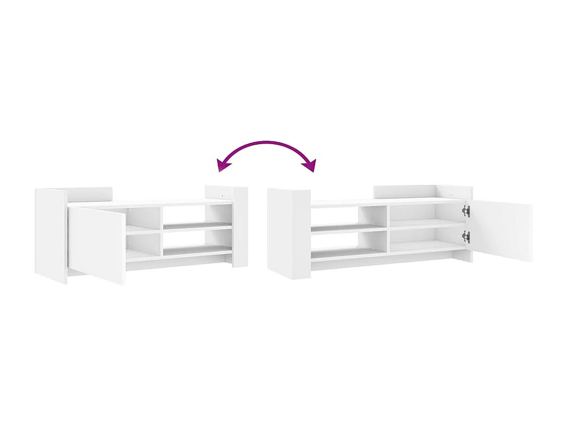 Tv-meubel 100x35x40 cm bewerkt hout wit