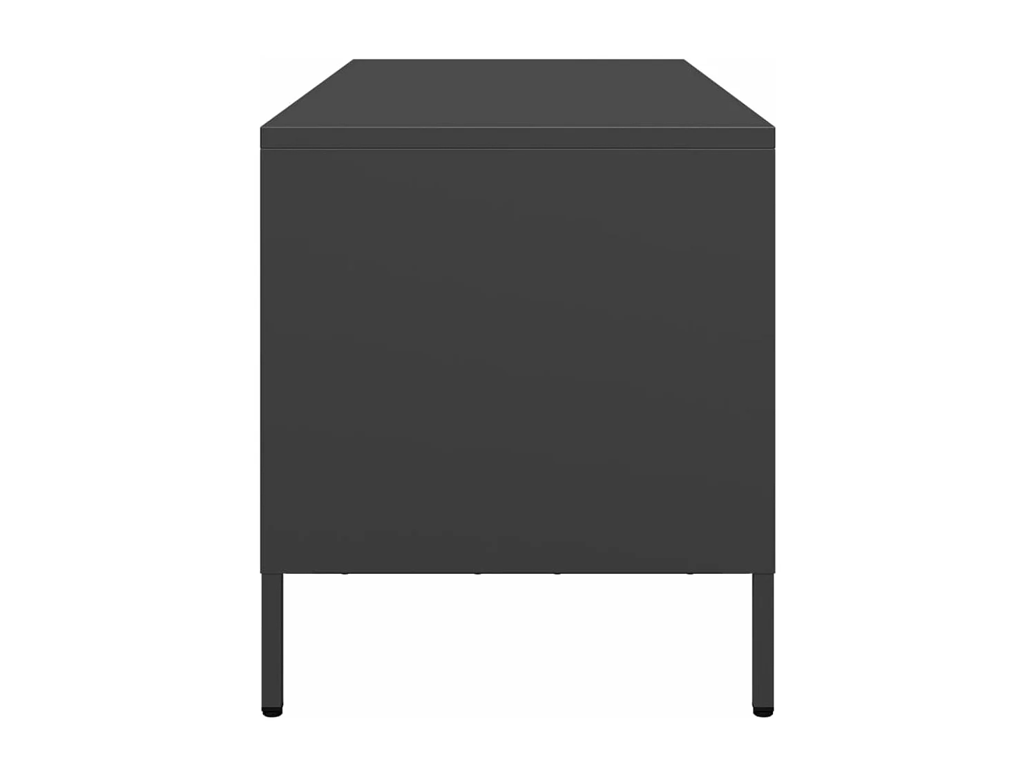 Meuble TV noir 101,5x39x43,5 cm acier laminé à froid