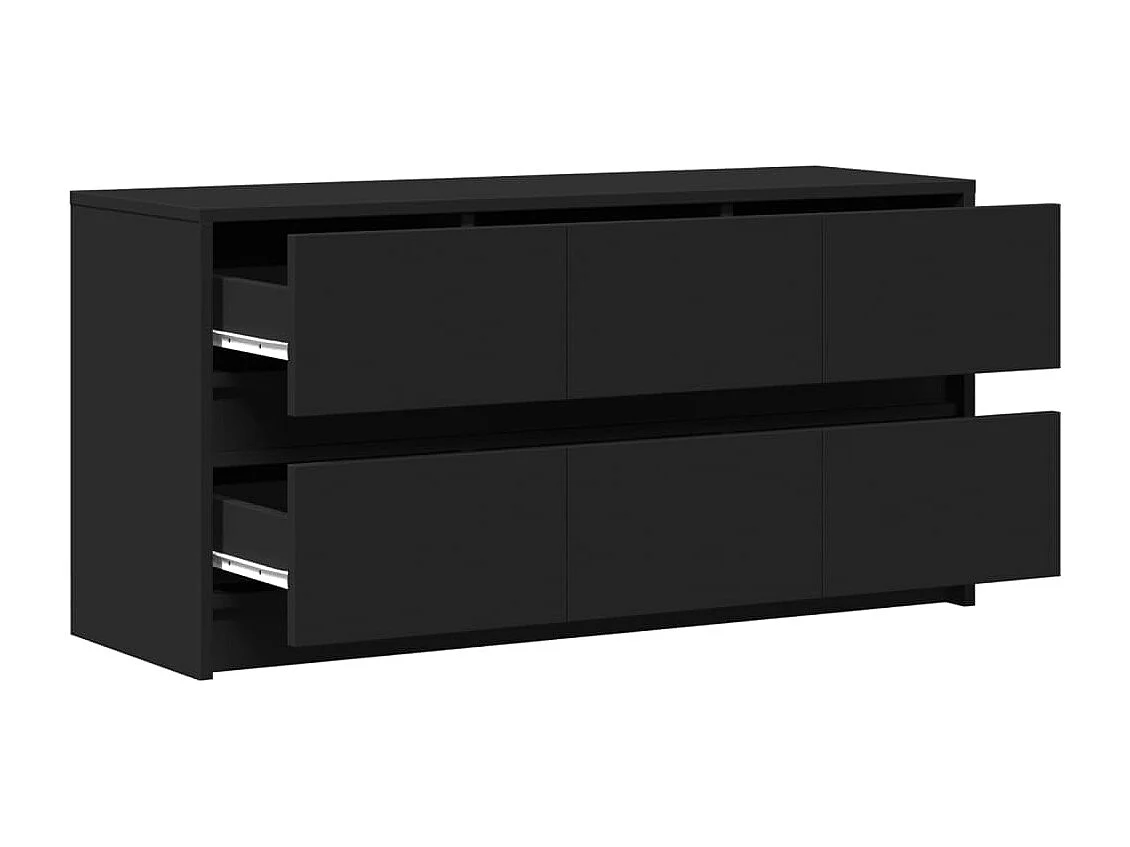 Tv-meubel met LED 100x34x50 cm bewerkt hout zwart