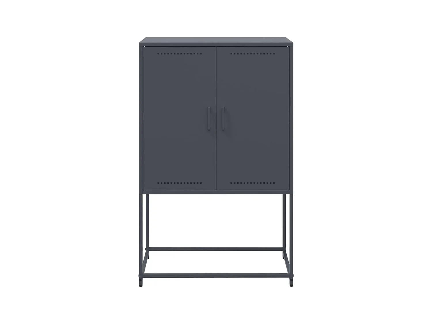 Meuble TV noir 68x39x60,5 cm acier