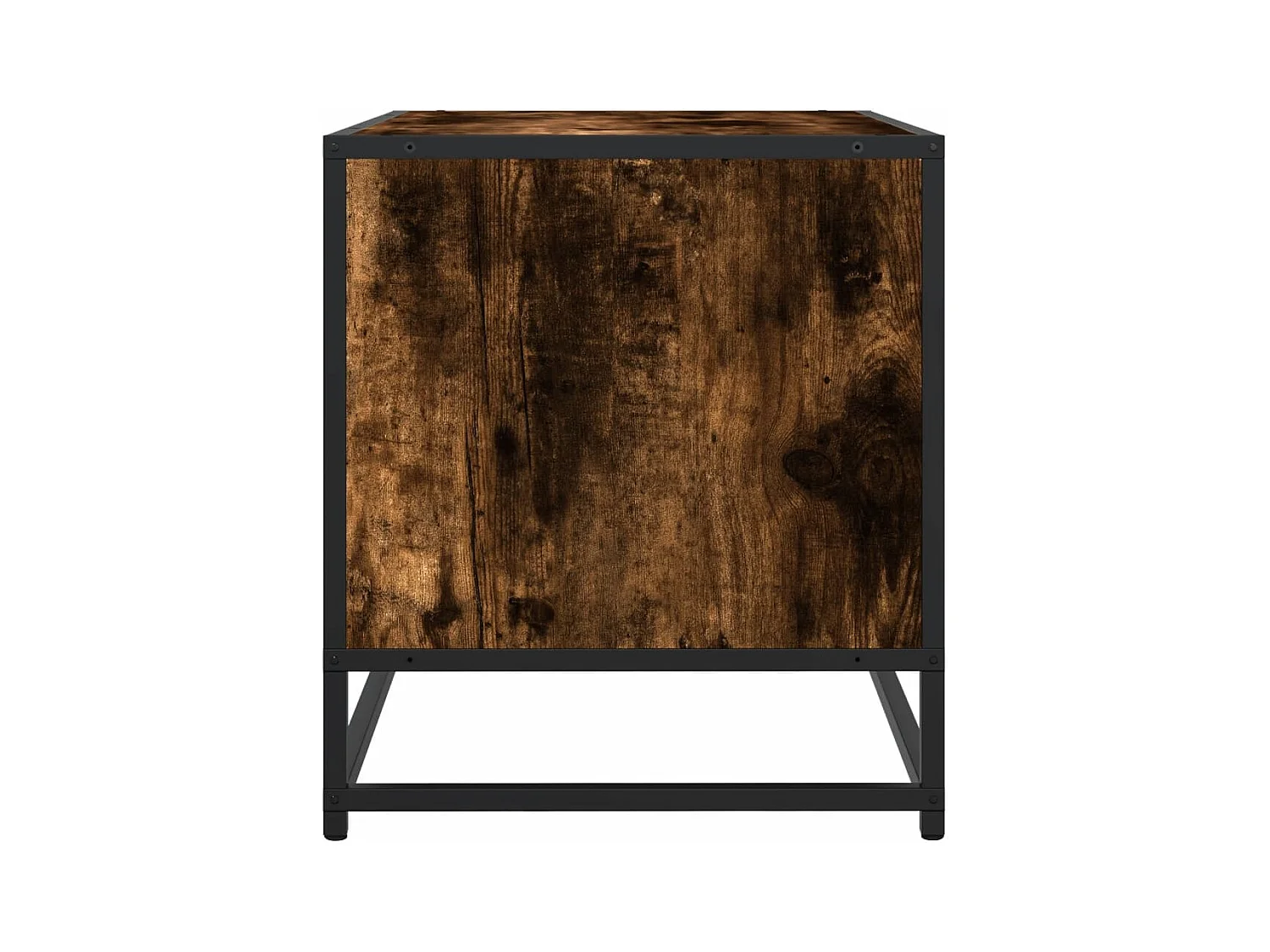 Meuble TV chêne fumé 91x40x46 cm bois d'ingénierie et métal