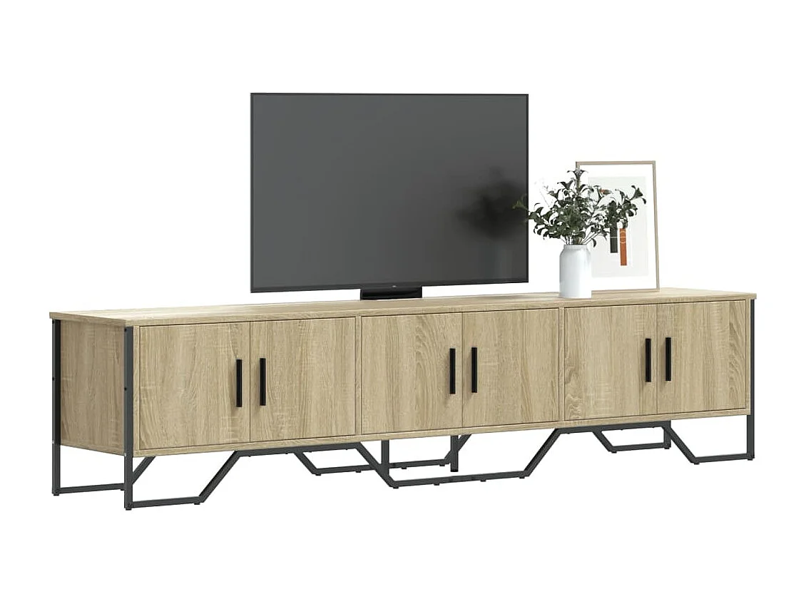 Meuble TV chêne sonoma 180x34x41 cm bois d'ingénierie