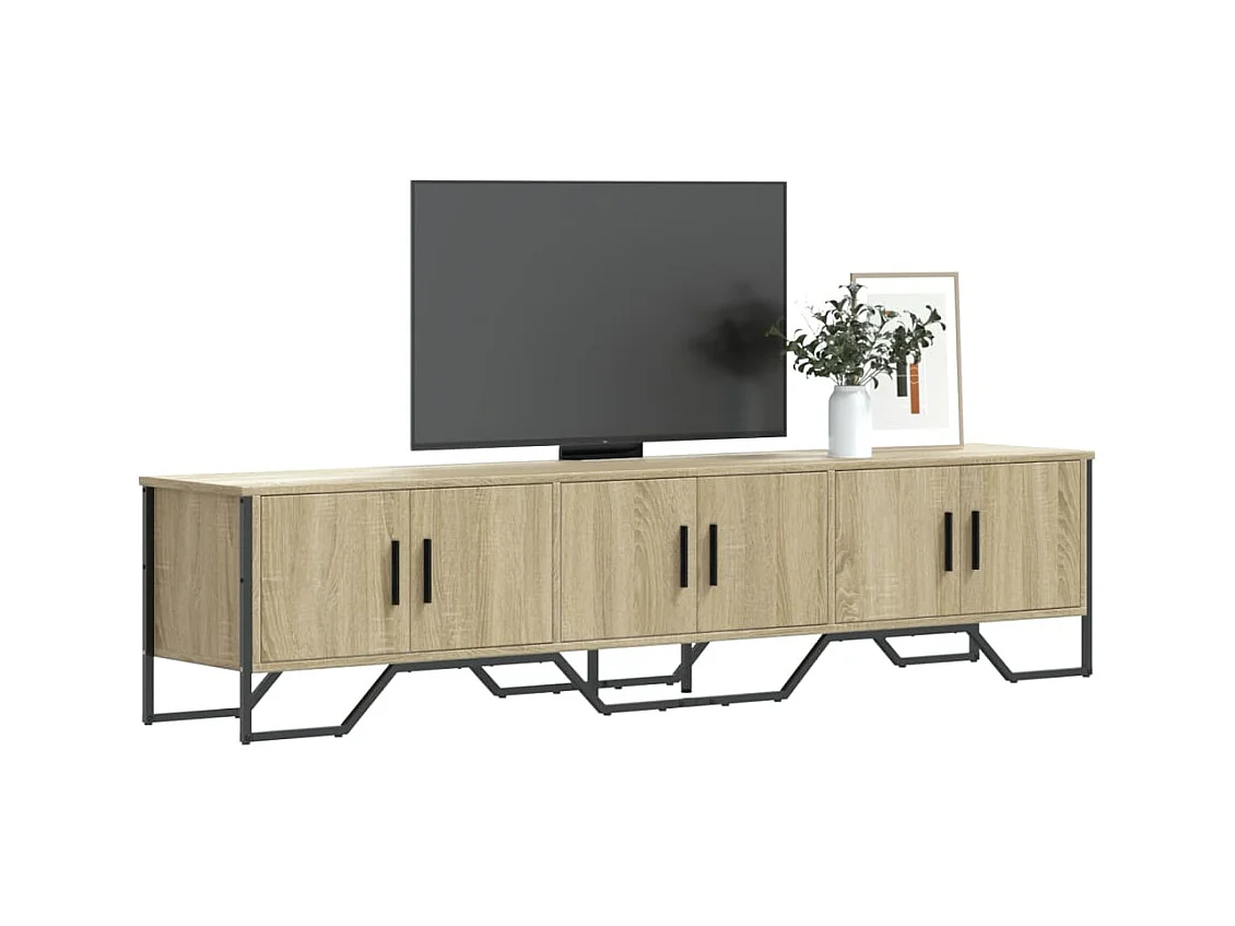 Meuble TV chêne sonoma 180x34x41 cm bois d'ingénierie