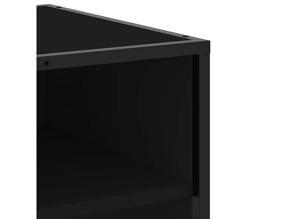 Meuble TV noir 180x40x46 cm bois d'ingénierie