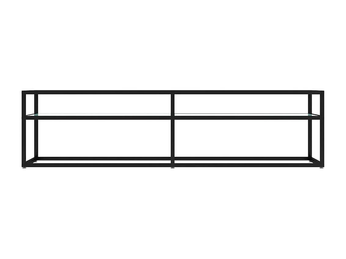 Tv-meubel 160x40x40,5 cm gehard glas witmarmerkleurig