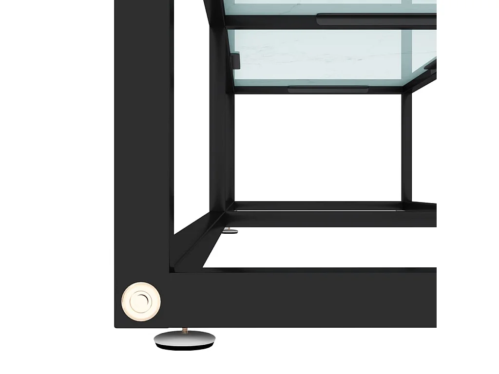 Tv-meubel 160x40x40,5 cm gehard glas witmarmerkleurig