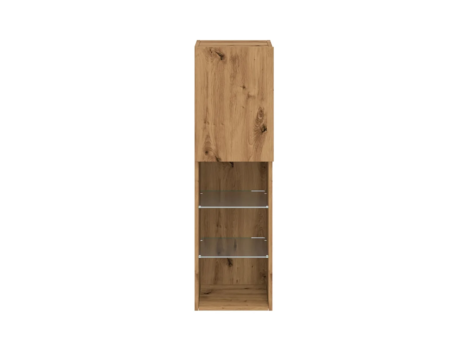 Meuble TV avec lumières LED chêne artisanal 30,5x30x102 cm