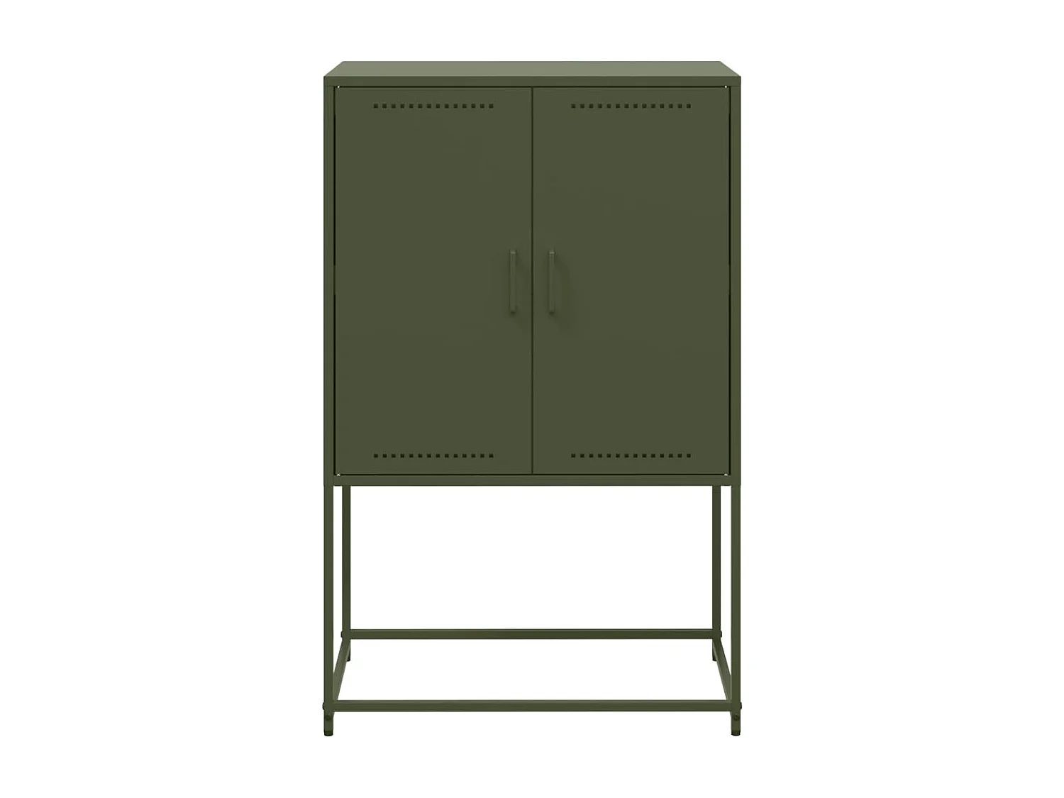 Meuble TV vert olive 68x39x60,5 cm acier