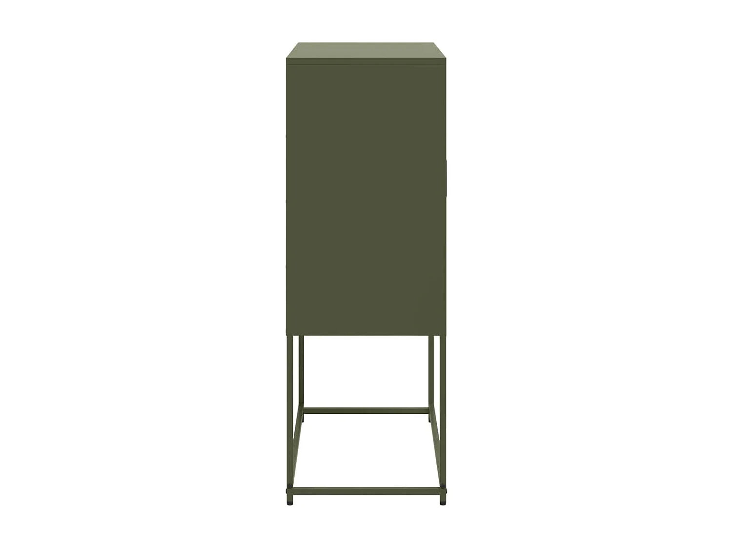 Meuble TV vert olive 68x39x60,5 cm acier